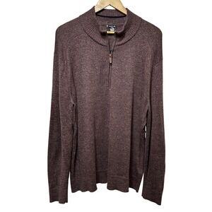Smartwool Mens Sparwood Quarter Zip Sweater Mens XXL Merino Wool Blend Pullover